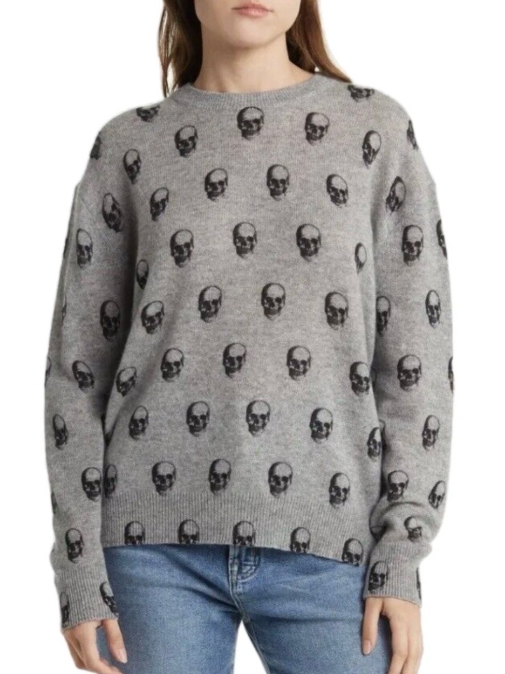 SKULL CASHMERE Taliah print Cashmere sweater sz S